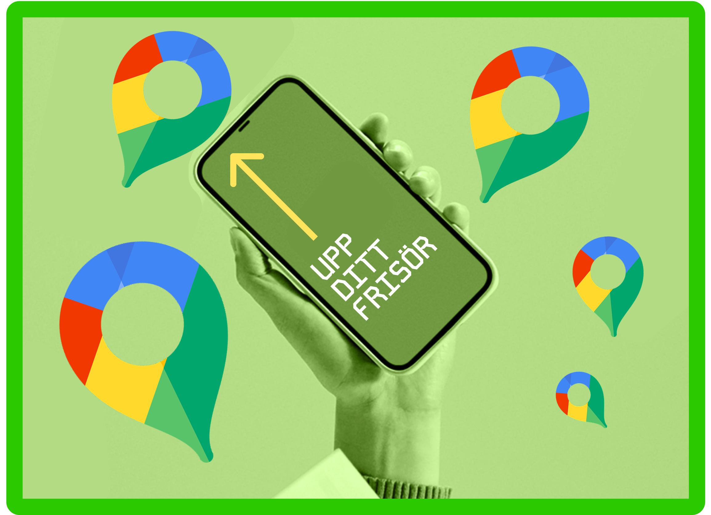 Telefon som visar Google Maps